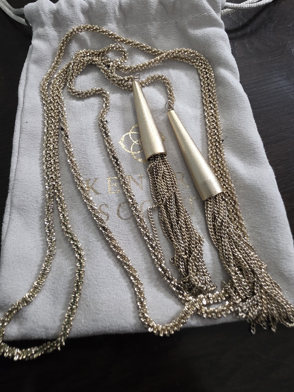 Kendra Scott Phara Lariat Gold Necklace
